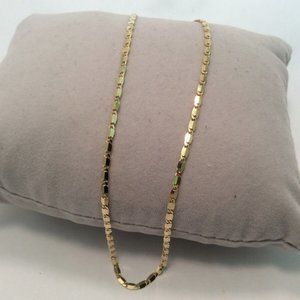 10k Yellow Real Solid Gold Valentino Men/LADY Chain Necklace 2mm 16'' 18'' 20''